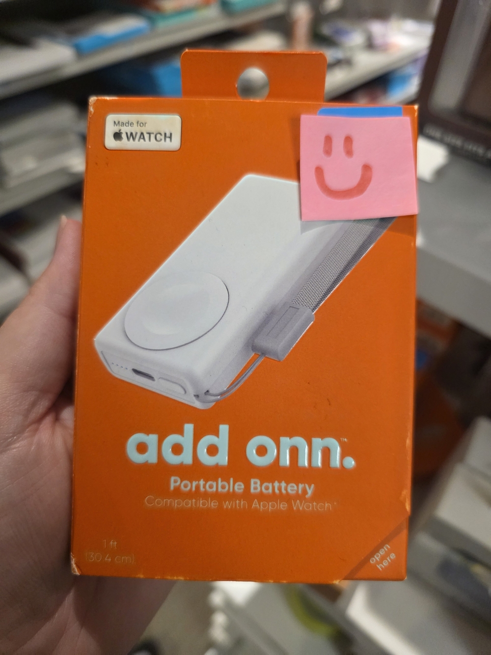 White Portable Apple Watch Battery Pack